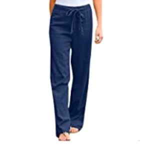 High-waisted lounge/beach pants with belt